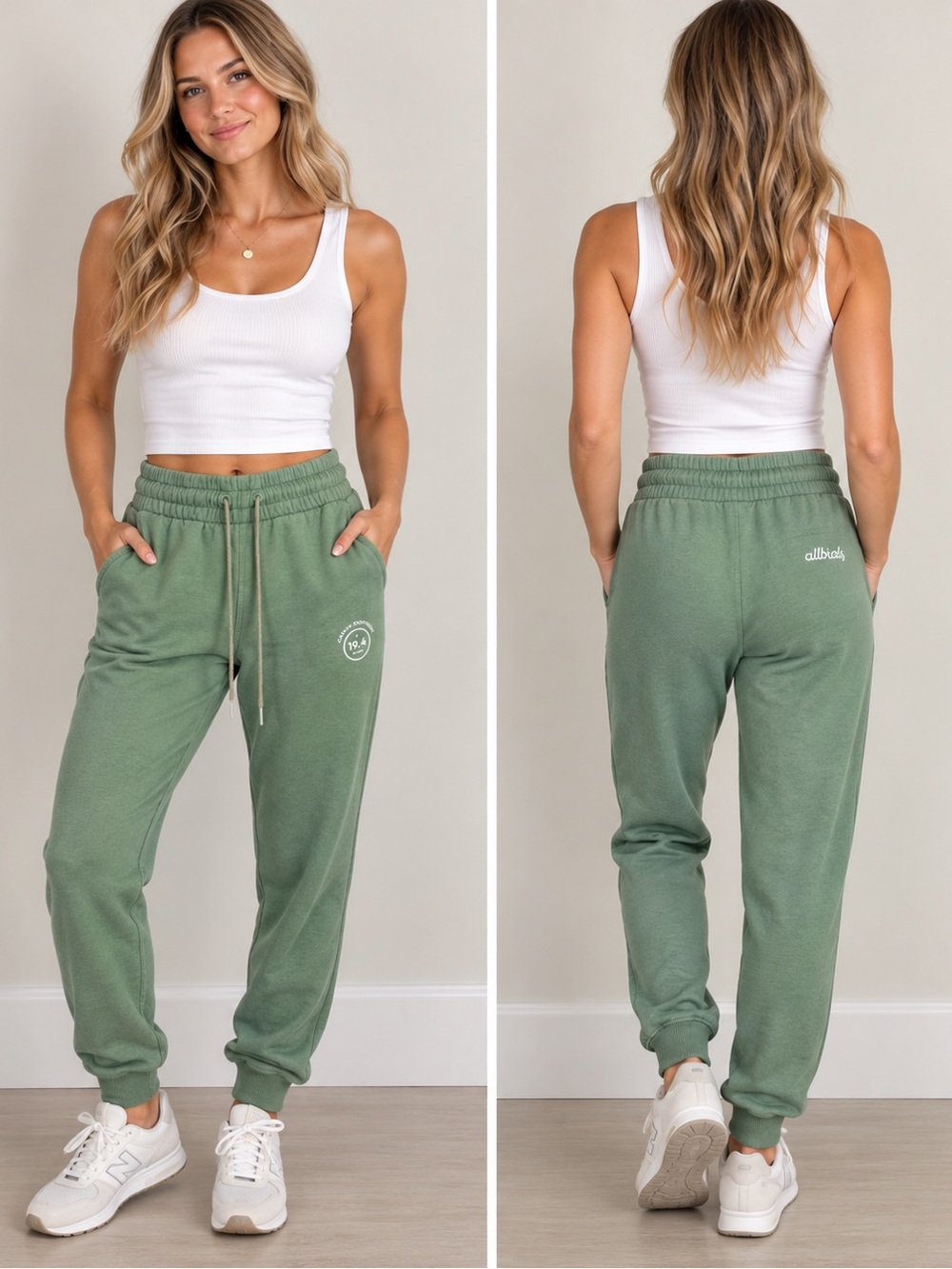 Allbirds Green Jogger Sweatpants Women’s Small Sage R&R Drawstring